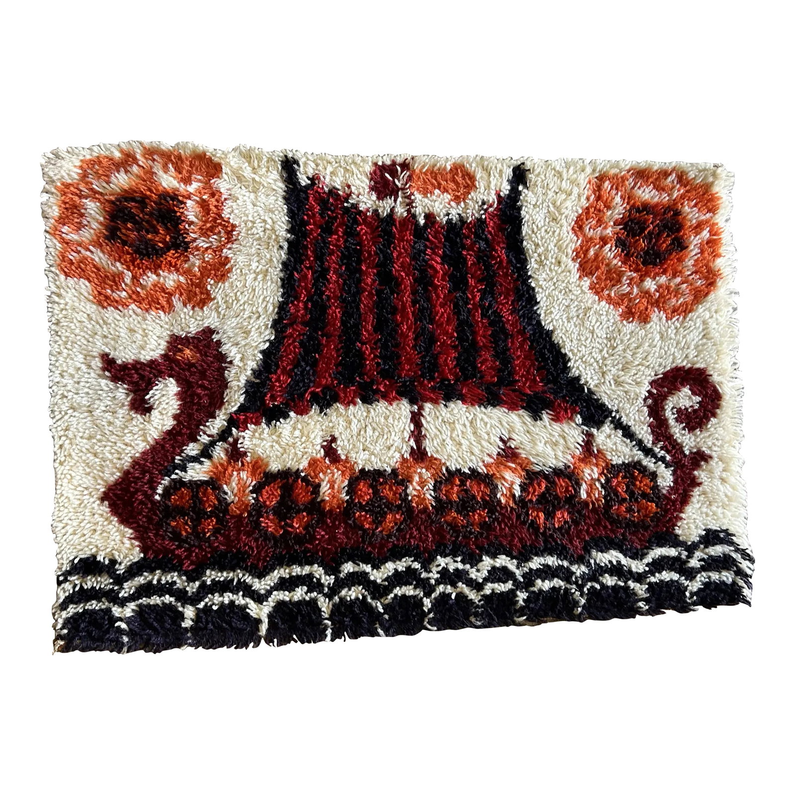 Mid Century Viking Rya Tapestry (1 of 3)