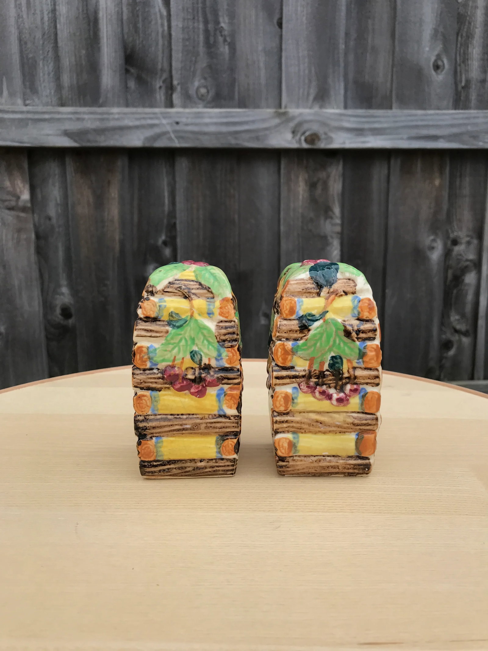 Large Majolica Salt and Pepper Shakers - a Pair - 2