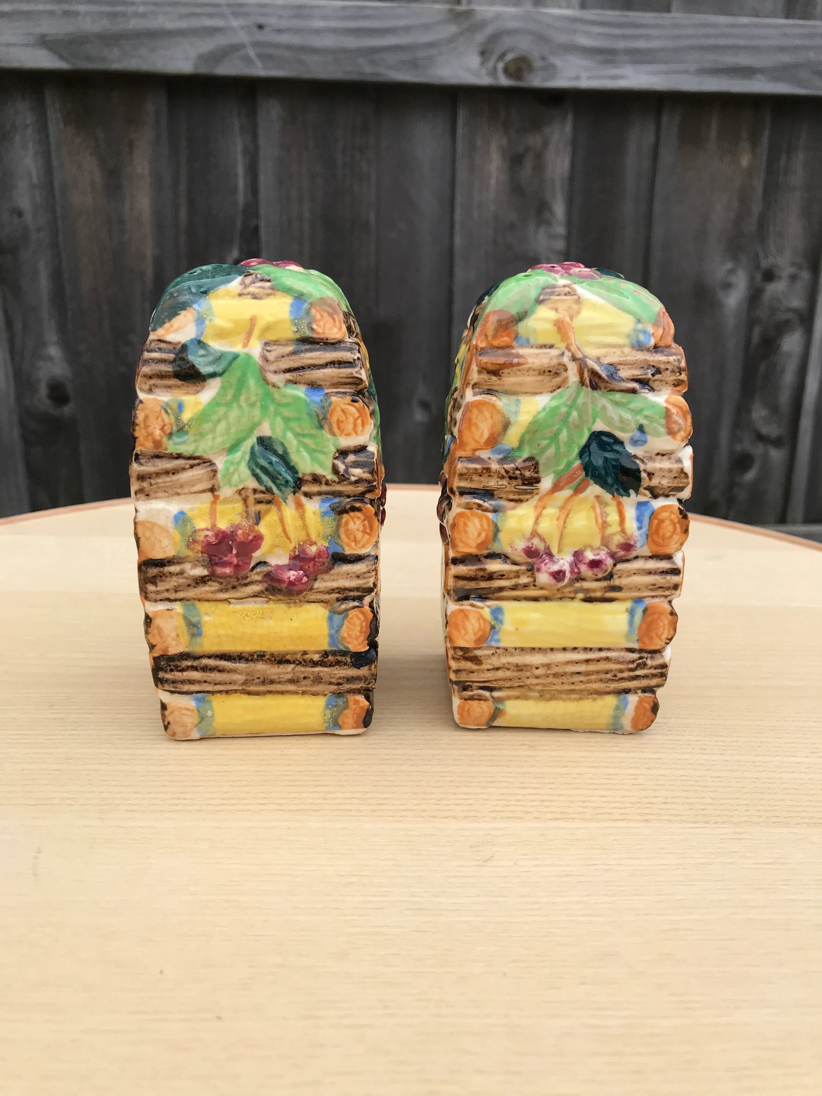 Large Majolica Salt and Pepper Shakers - a Pair - 3