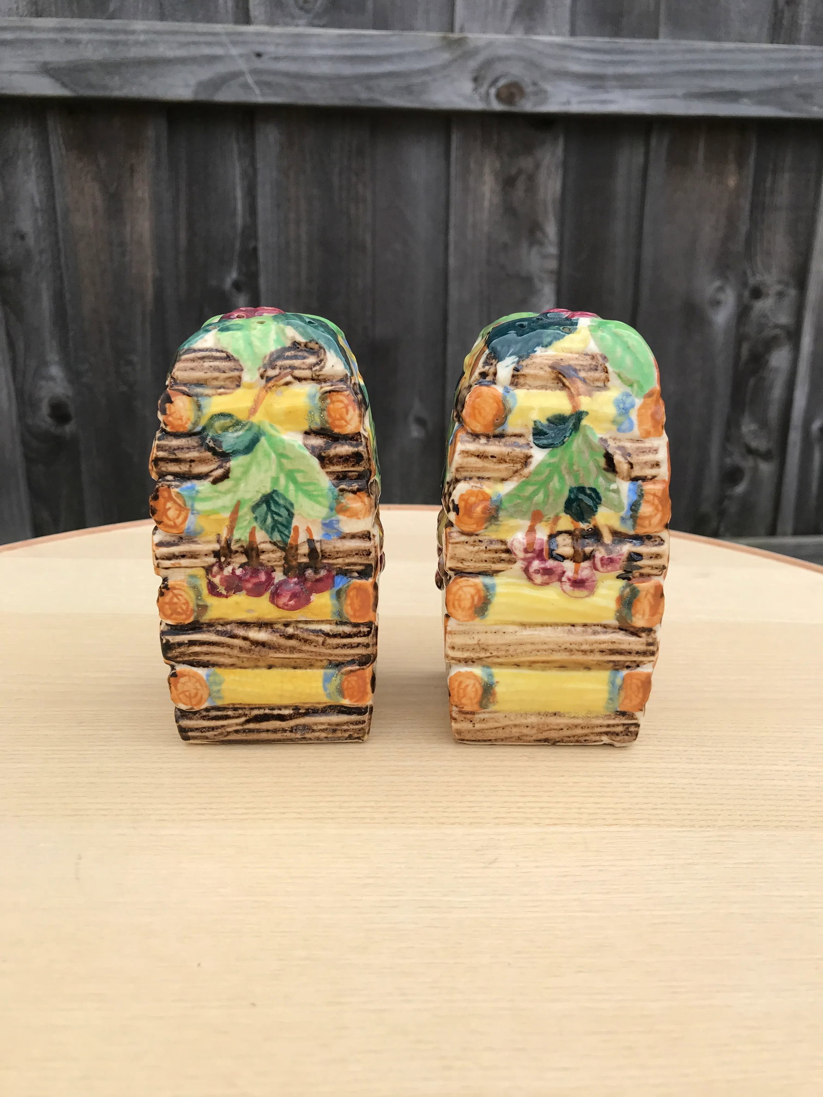 Large Majolica Salt and Pepper Shakers - a Pair - 4