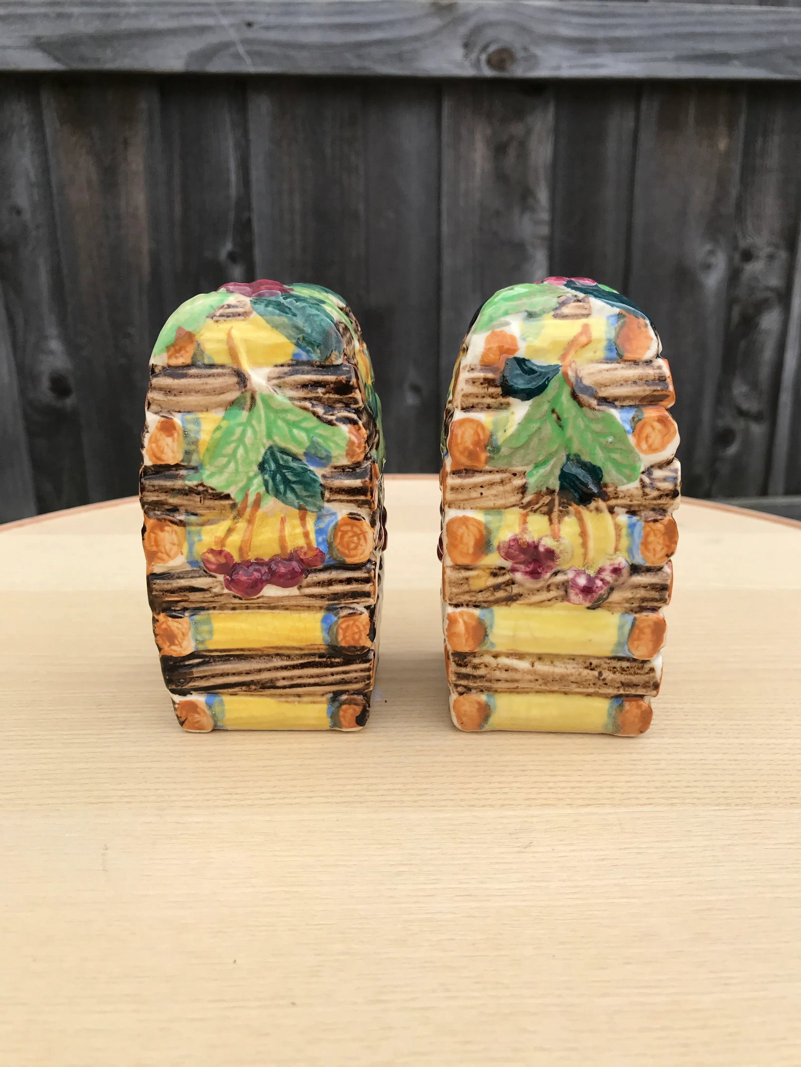 Large Majolica Salt and Pepper Shakers - a Pair - 5