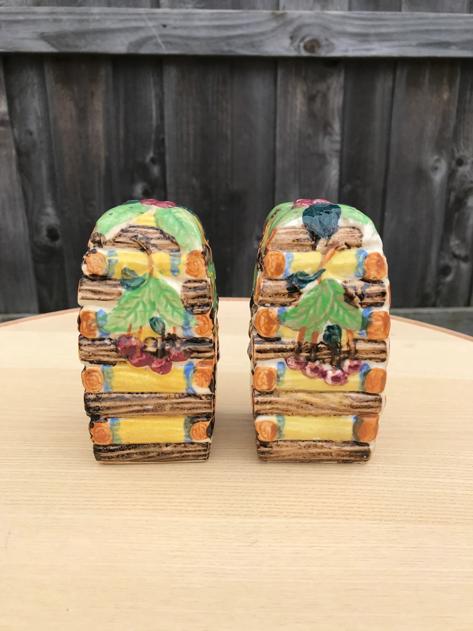 Large Majolica Salt and Pepper Shakers - a Pair - 9