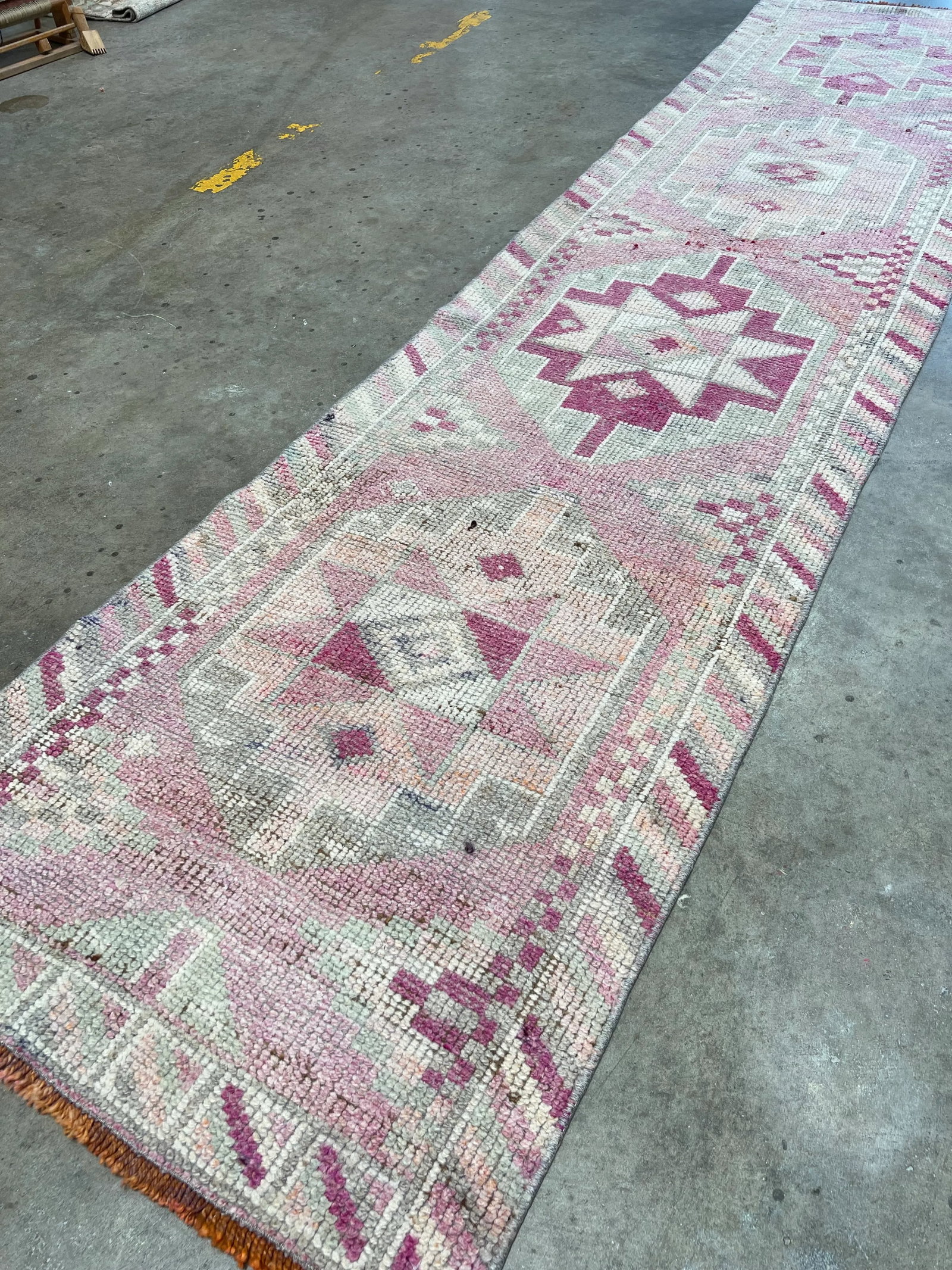 Vintage Muted Oushak Runner Rug - 2