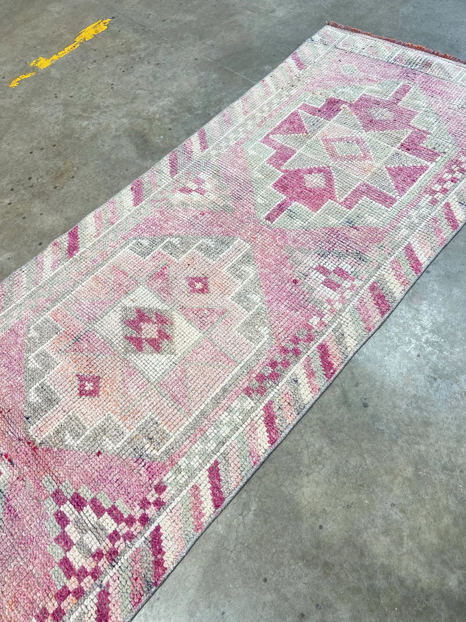 Vintage Muted Oushak Runner Rug - 5