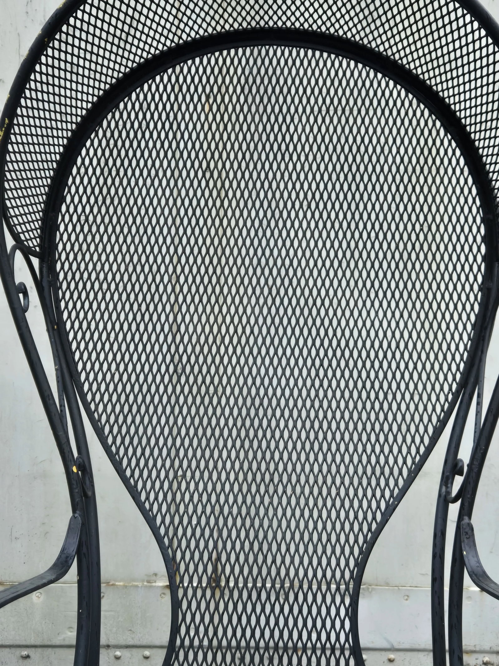 Vintage Wrought Iron Outdoor Patio Canopy Chairs - Set of 2 - 2