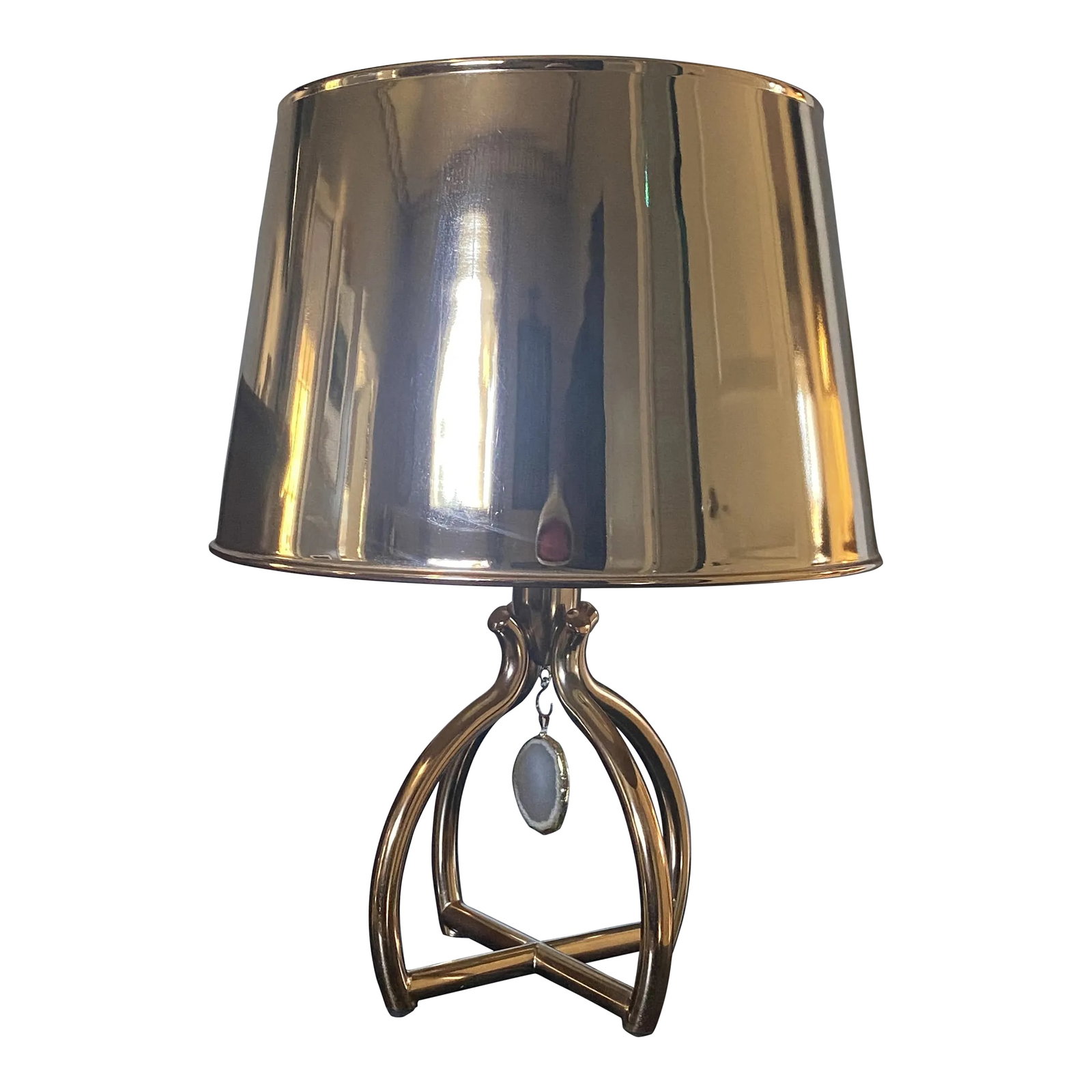 Arteriors Rose Gold Agate Accent Lamp: Against the pallor of a winter scene or neutral textiles and flooring, the pop of rose gold light fixtures can add a dimension of warmth without being overwhelming. This is a stunning statement lamp
