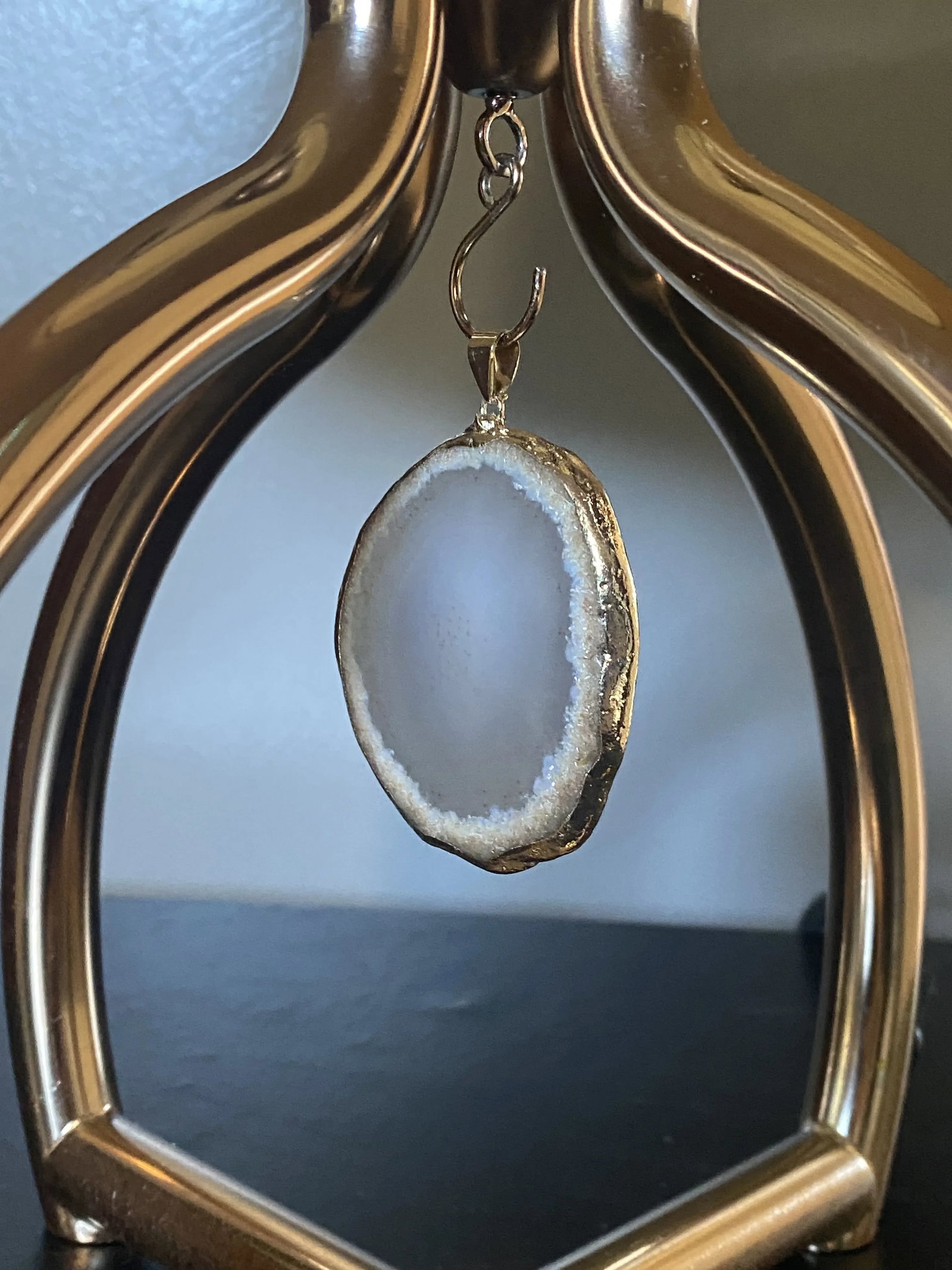 Arteriors Rose Gold Agate Accent Lamp - 4