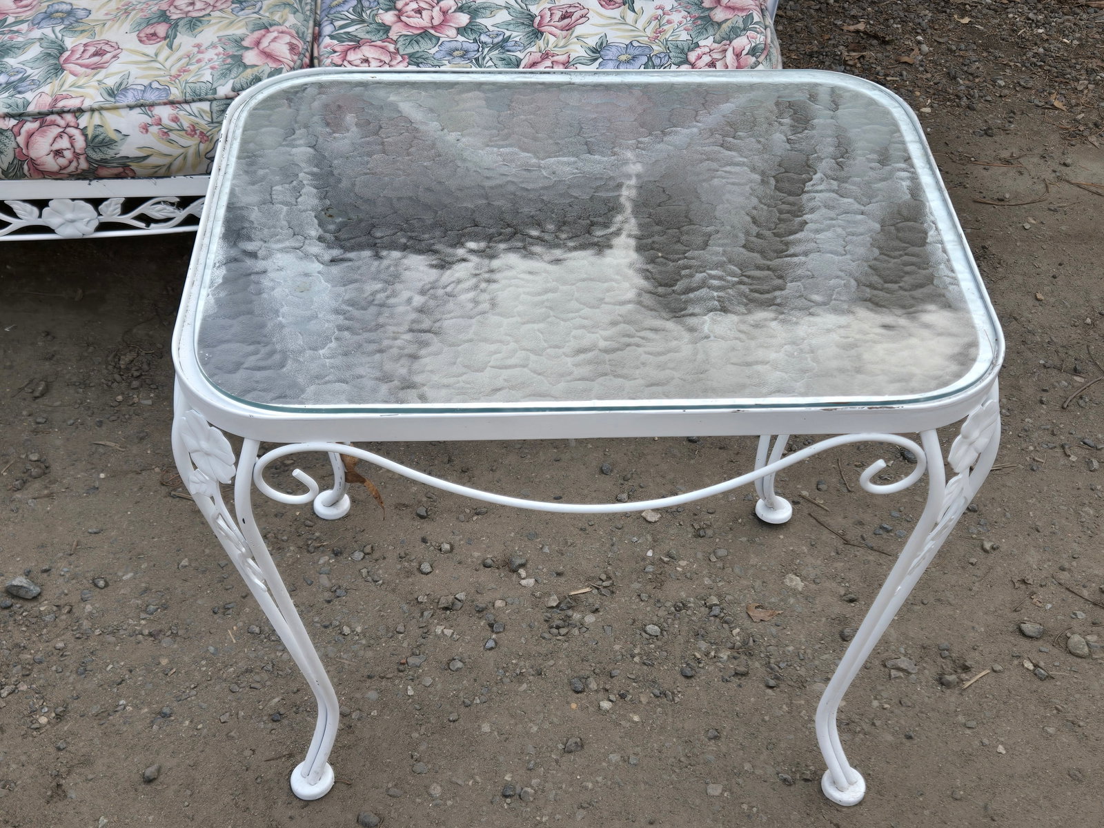 1950s Woodard Wrought Iron Patio Sofa & Tables, Attributed, 3 Pieces - 5