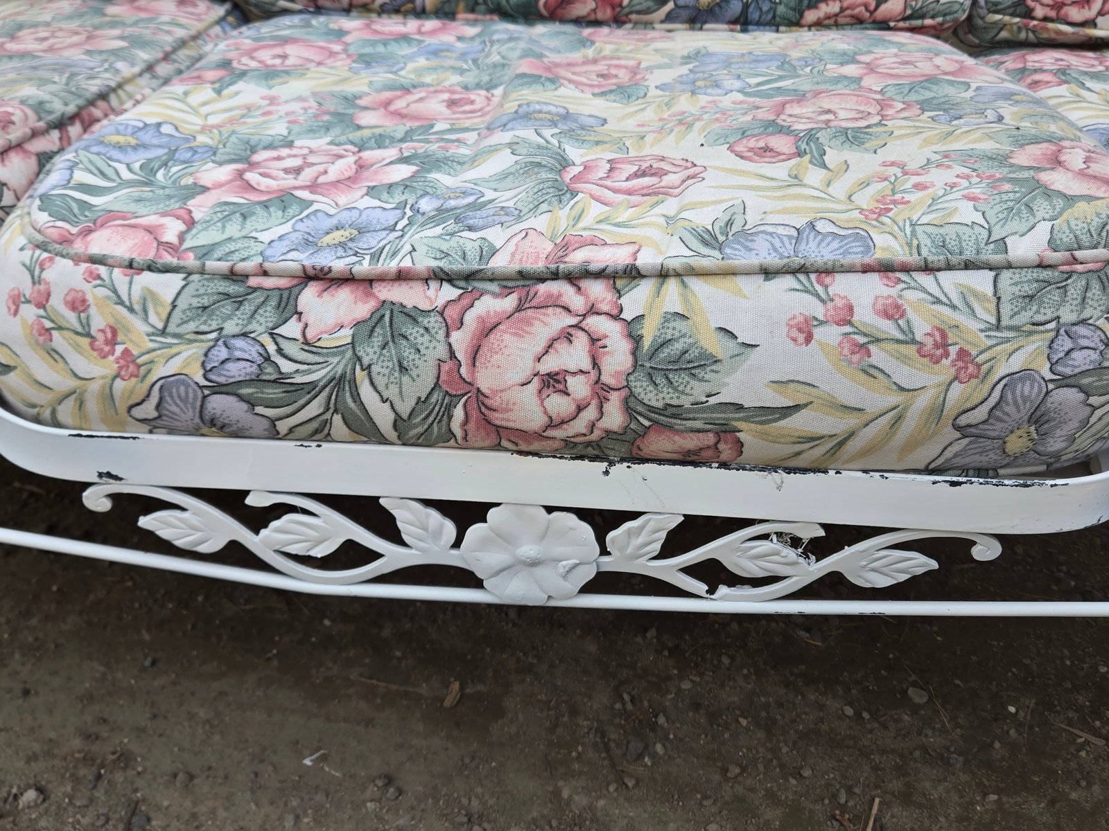 1950s Woodard Wrought Iron Patio Sofa & Tables, Attributed, 3 Pieces - 7