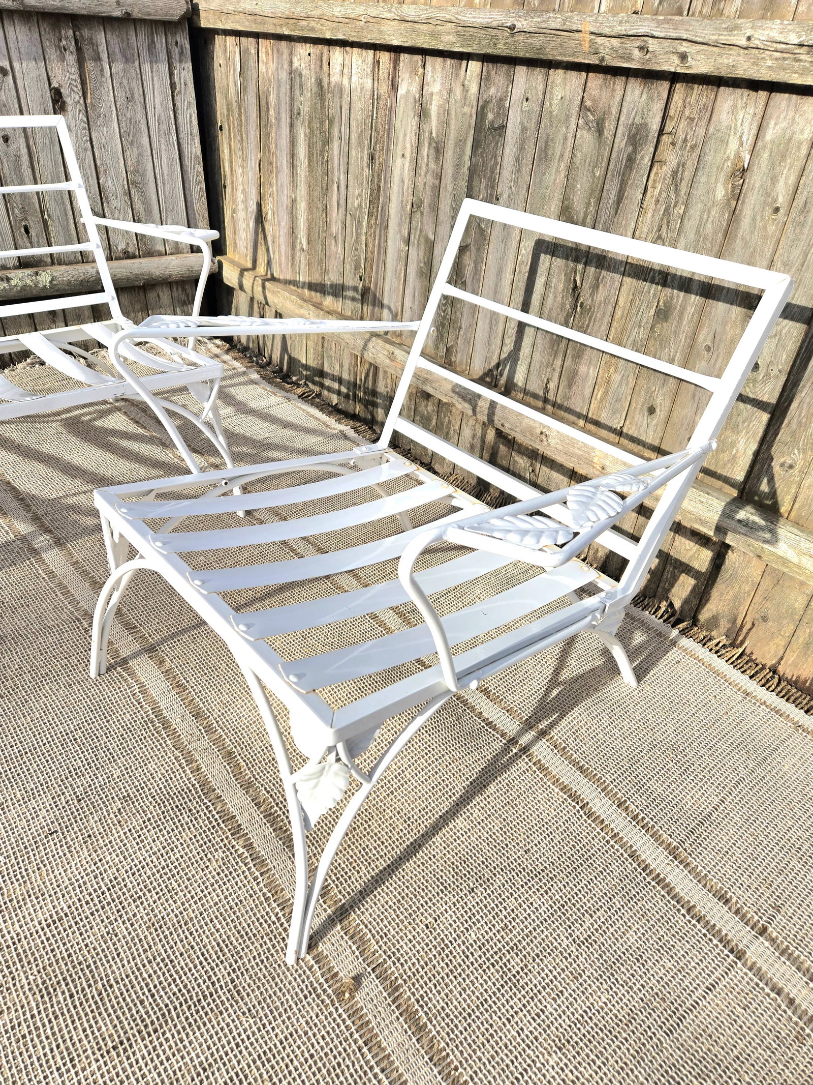 Vintage Wrought Iron Outdoor Patio Seating - 11