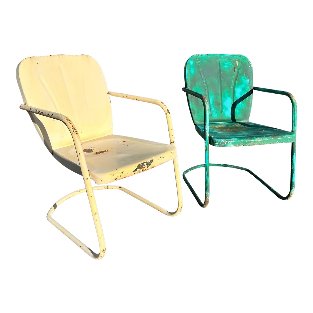 Vintage Metal Mid Century Rustic Chairs - Set of 2 (1 of 11)