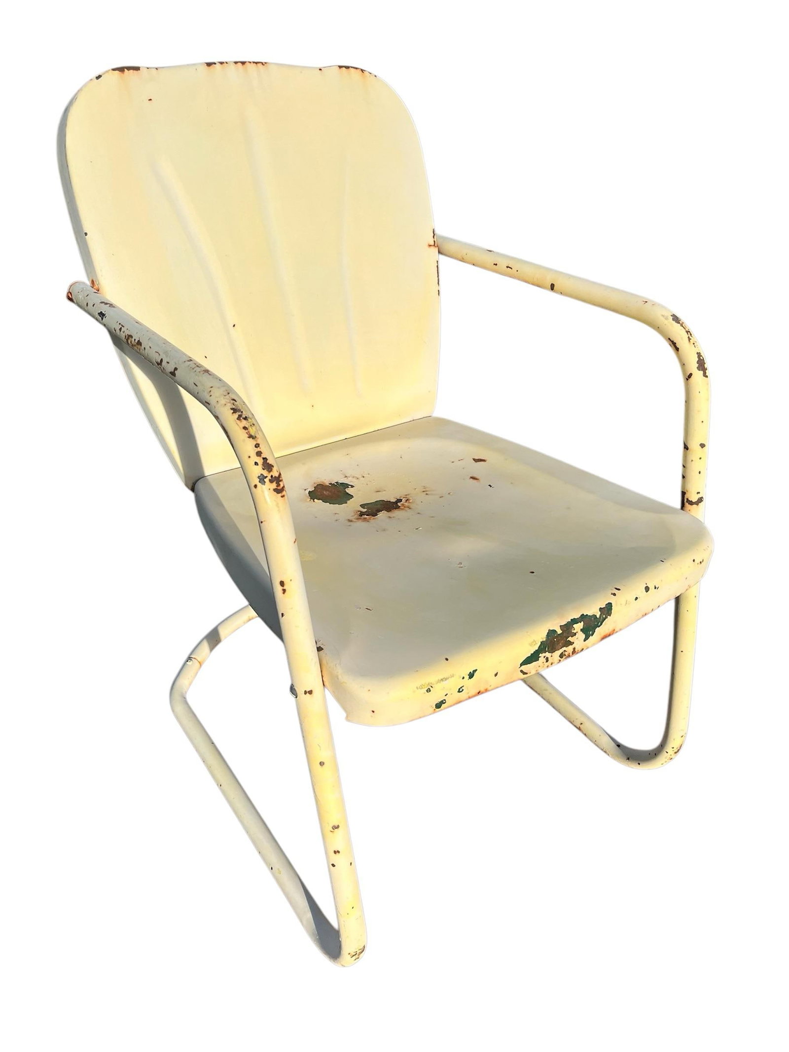 Vintage Metal Mid Century Rustic Chairs - Set of 2 - 3