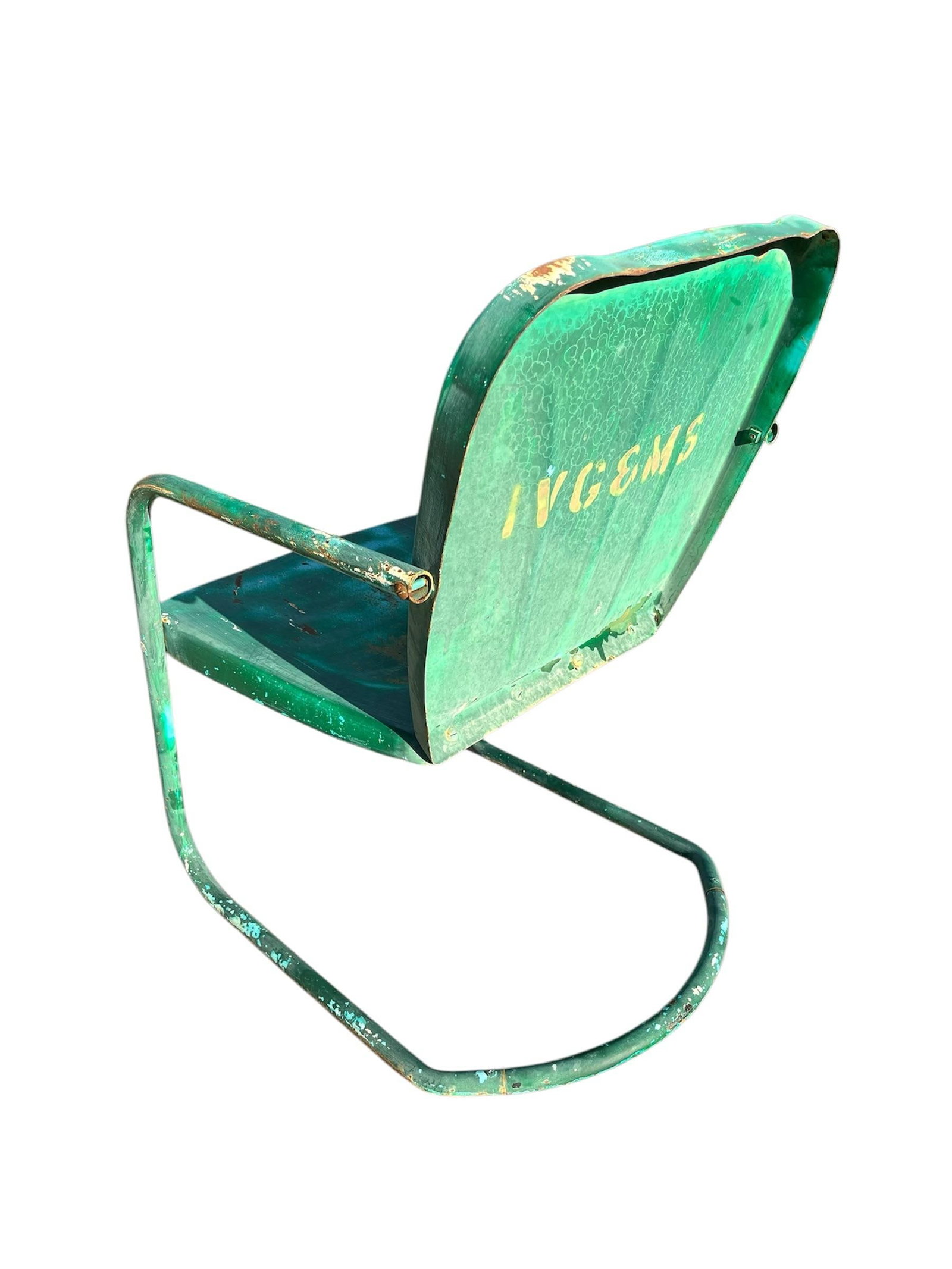 Vintage Metal Mid Century Rustic Chairs - Set of 2 - 8