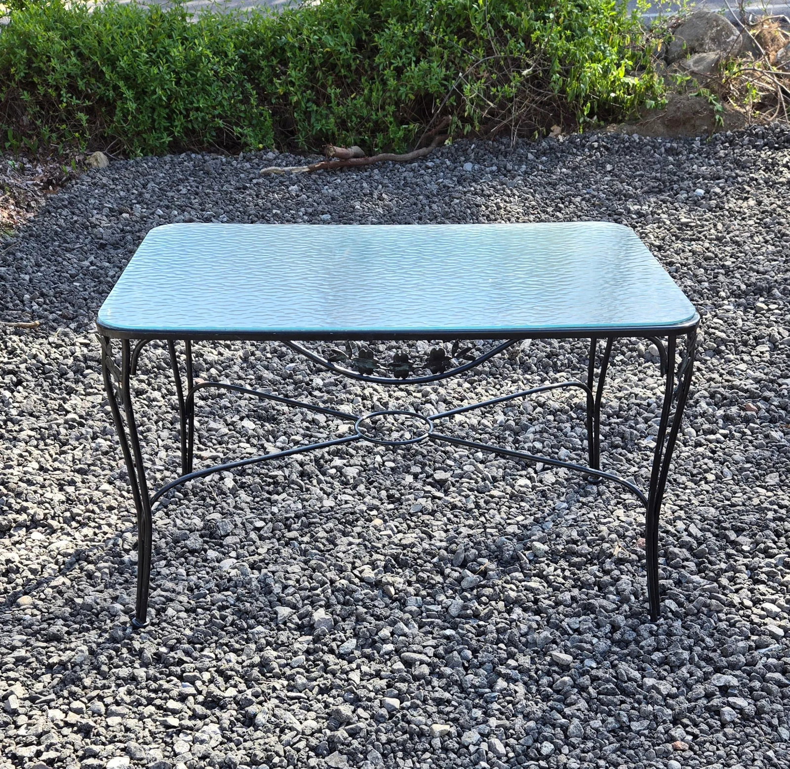 Wrought Iron Outdoor Patio Dining Table and 4 Chairs - 2