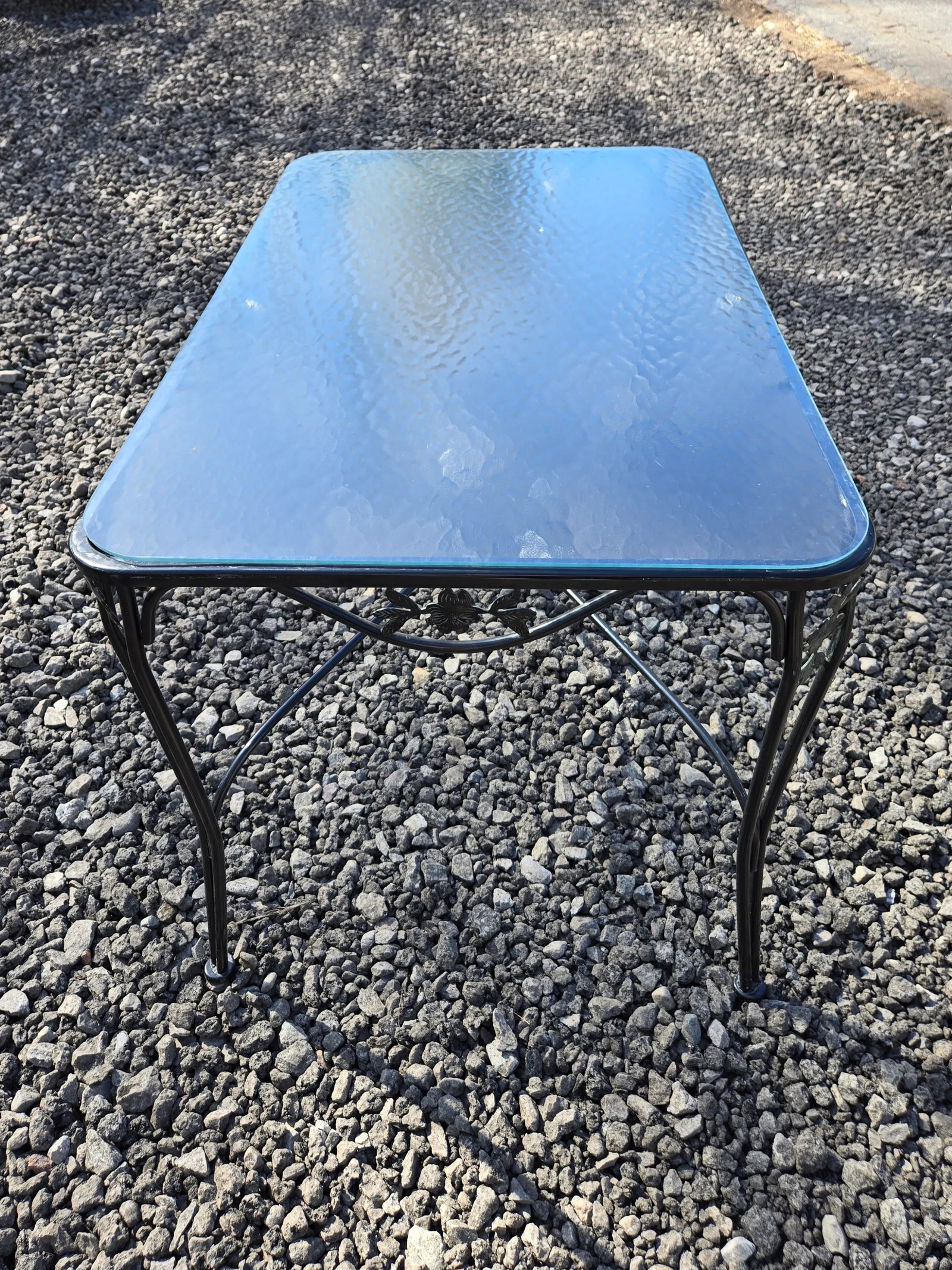 Wrought Iron Outdoor Patio Dining Table and 4 Chairs - 3
