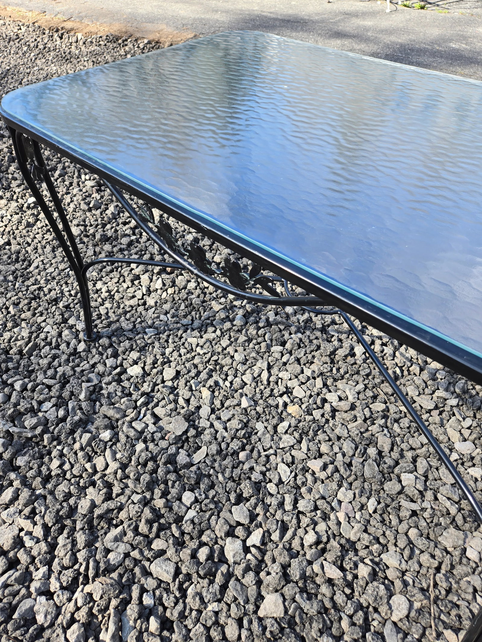 Wrought Iron Outdoor Patio Dining Table and 4 Chairs - 4