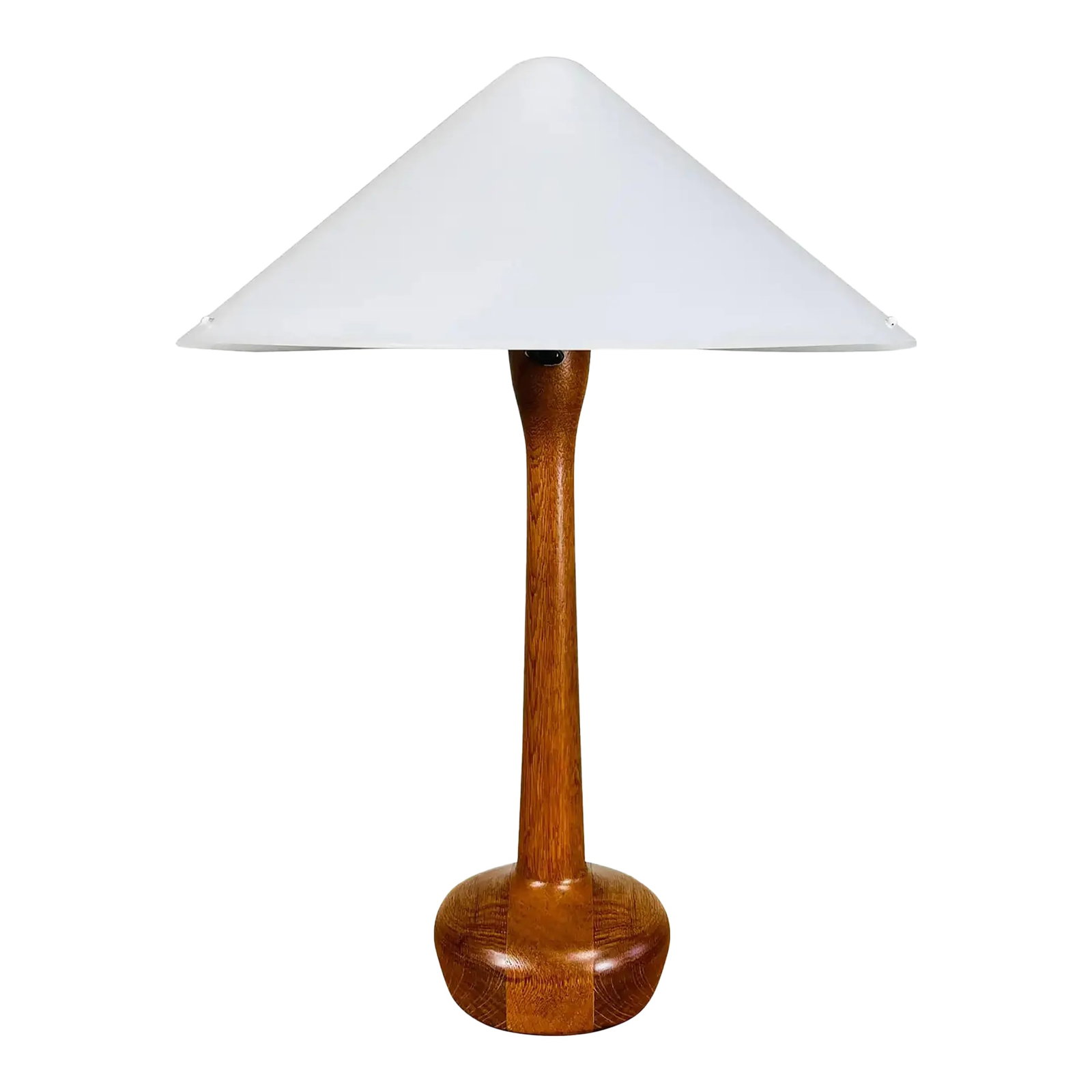 Table Lamp by Uno & Osten Kristiansson for Luxus Vittsjo -Sweden 1960smp by Uno & Osten Kristiansson: Elegant form in its simplicity is this masterfully designed turned table lamp by UNO & OSTEN KRISTIANSSON For Luxus Vittsjo. Oak base, with acrylic screen. In excellent vintage condition having