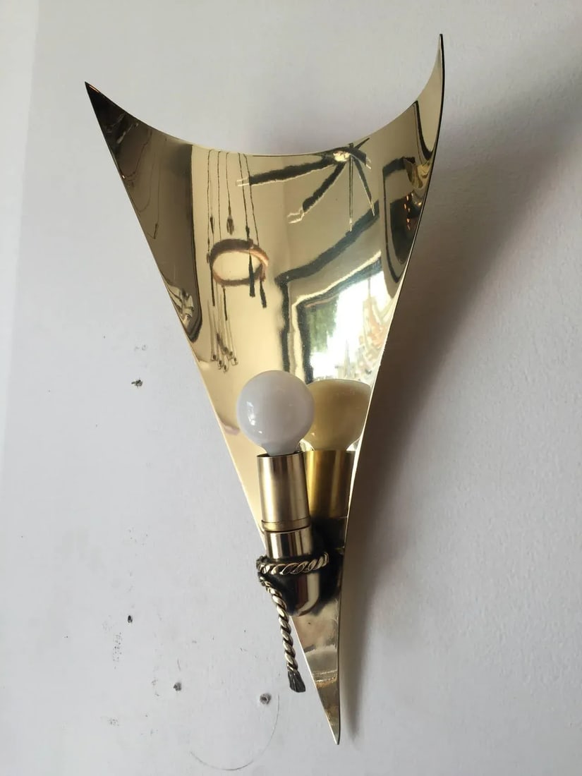 Large 1970s French Sculptural Sconces - a Pair - 10