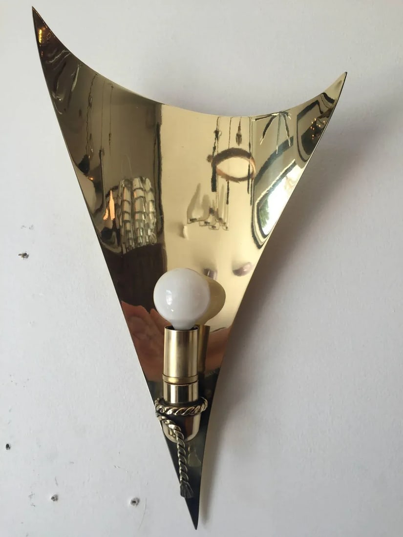 Large 1970s French Sculptural Sconces - a Pair - 2
