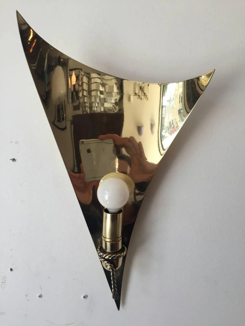 Large 1970s French Sculptural Sconces - a Pair - 3