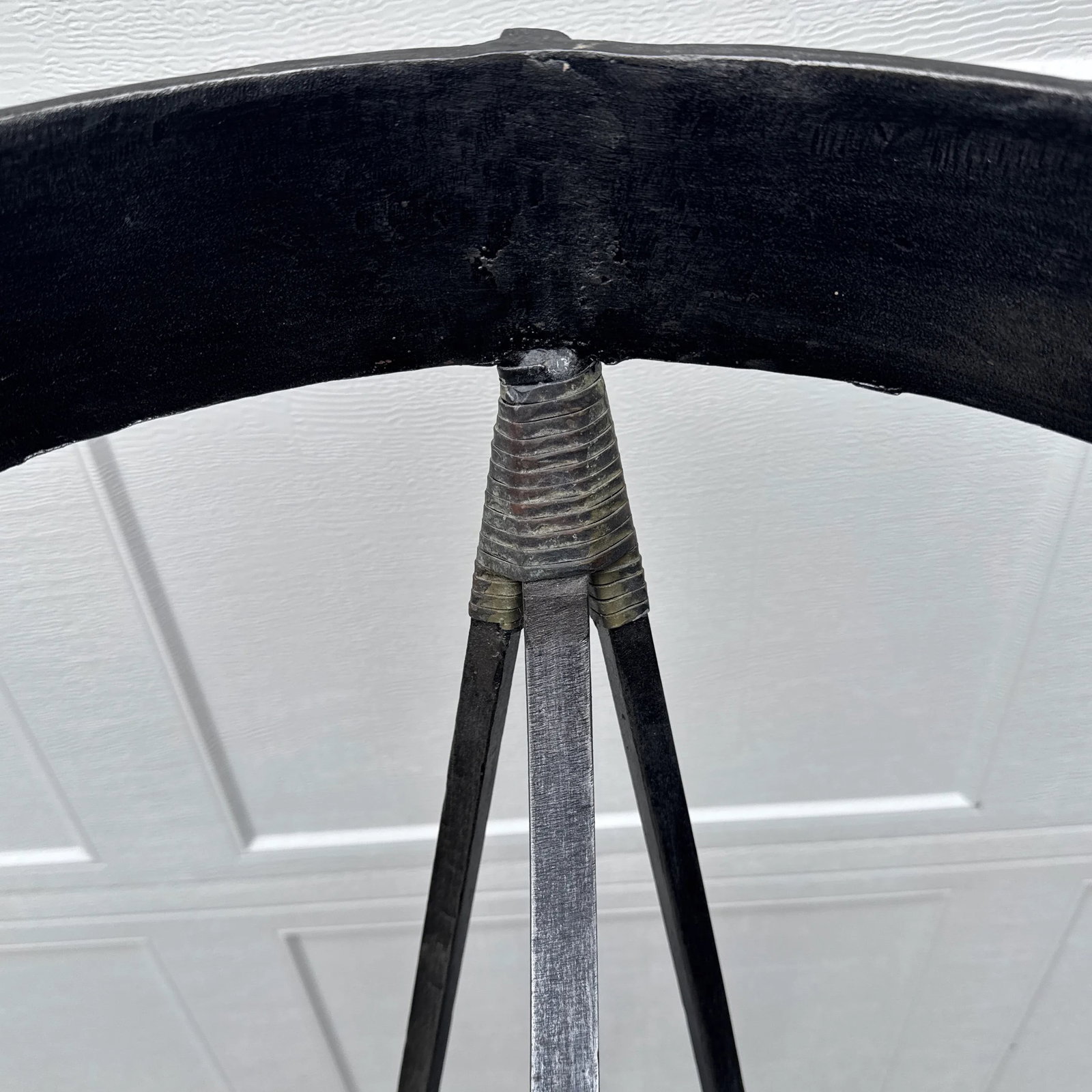 Late 20th Century Iron Greek Key Athenienne Tripod Stands - Set of 2 - 11