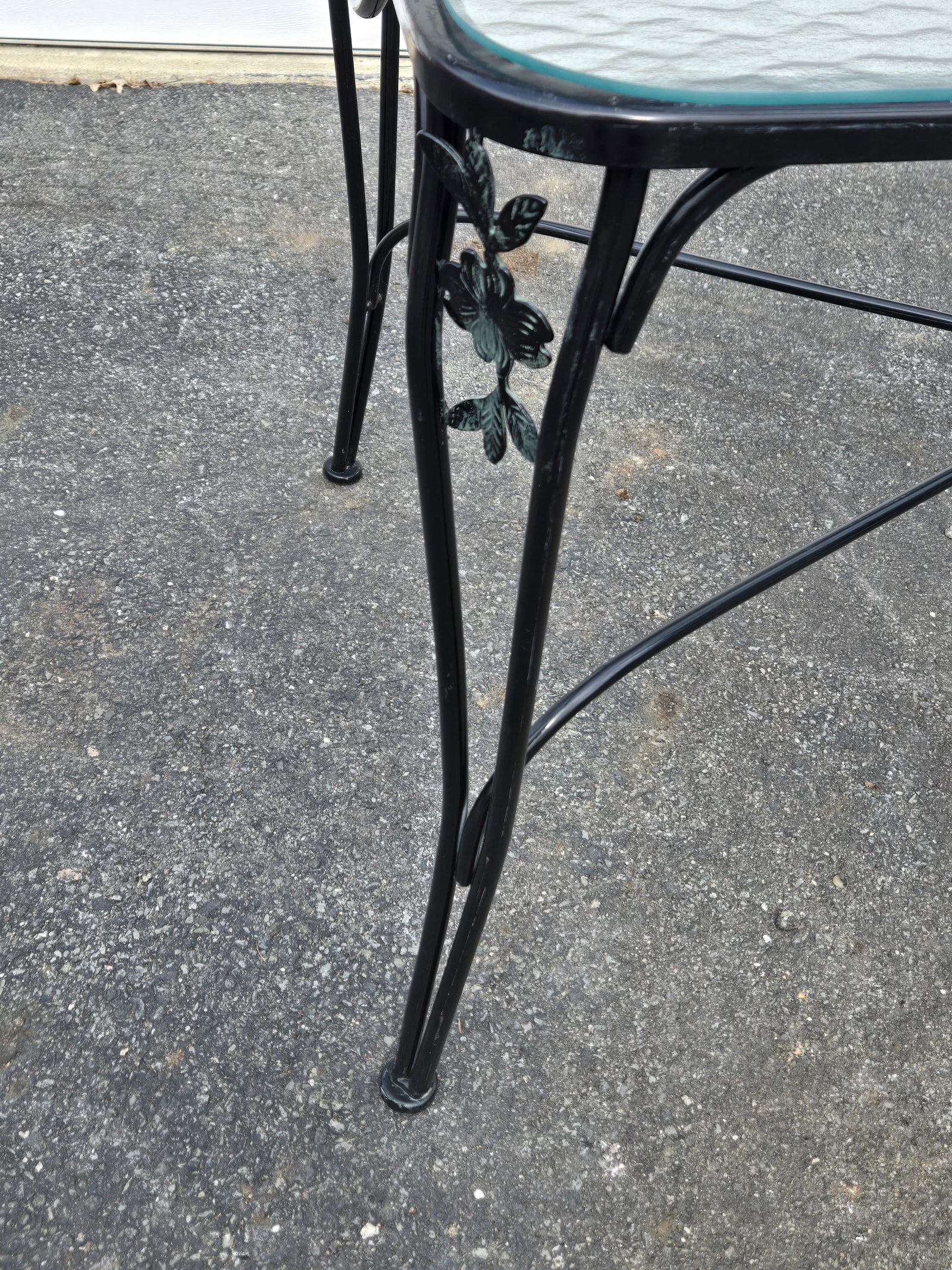 Vintage Wrought Iron Outdoor Table - 6