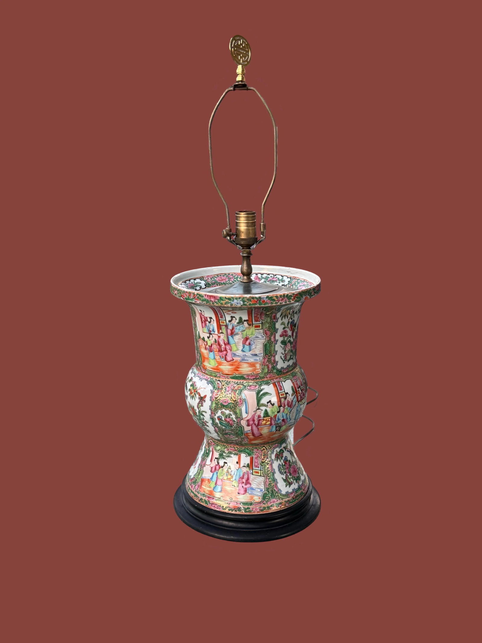 Late 19th Century Famille Rose Lamp - 2