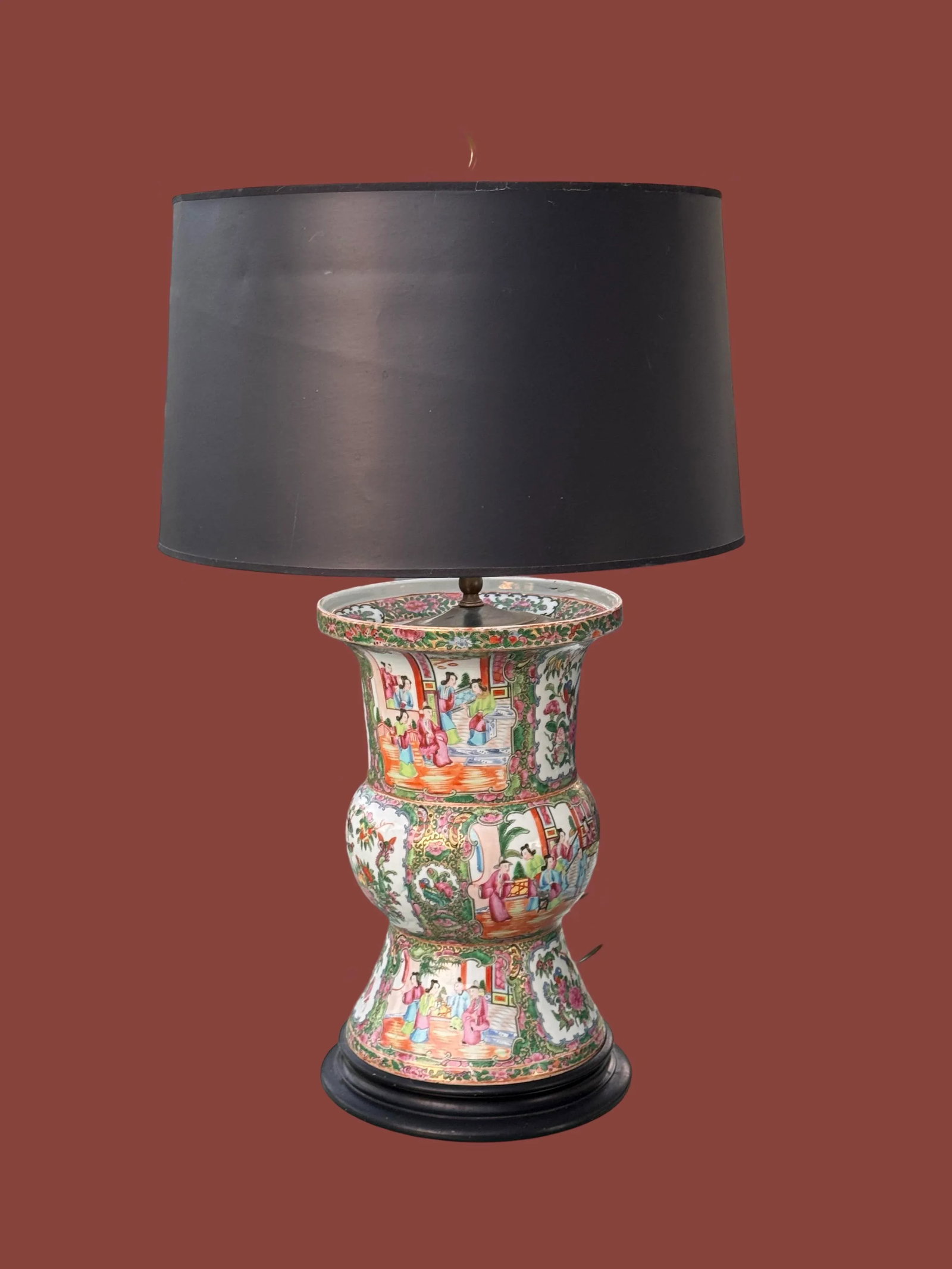 Late 19th Century Famille Rose Lamp - 4