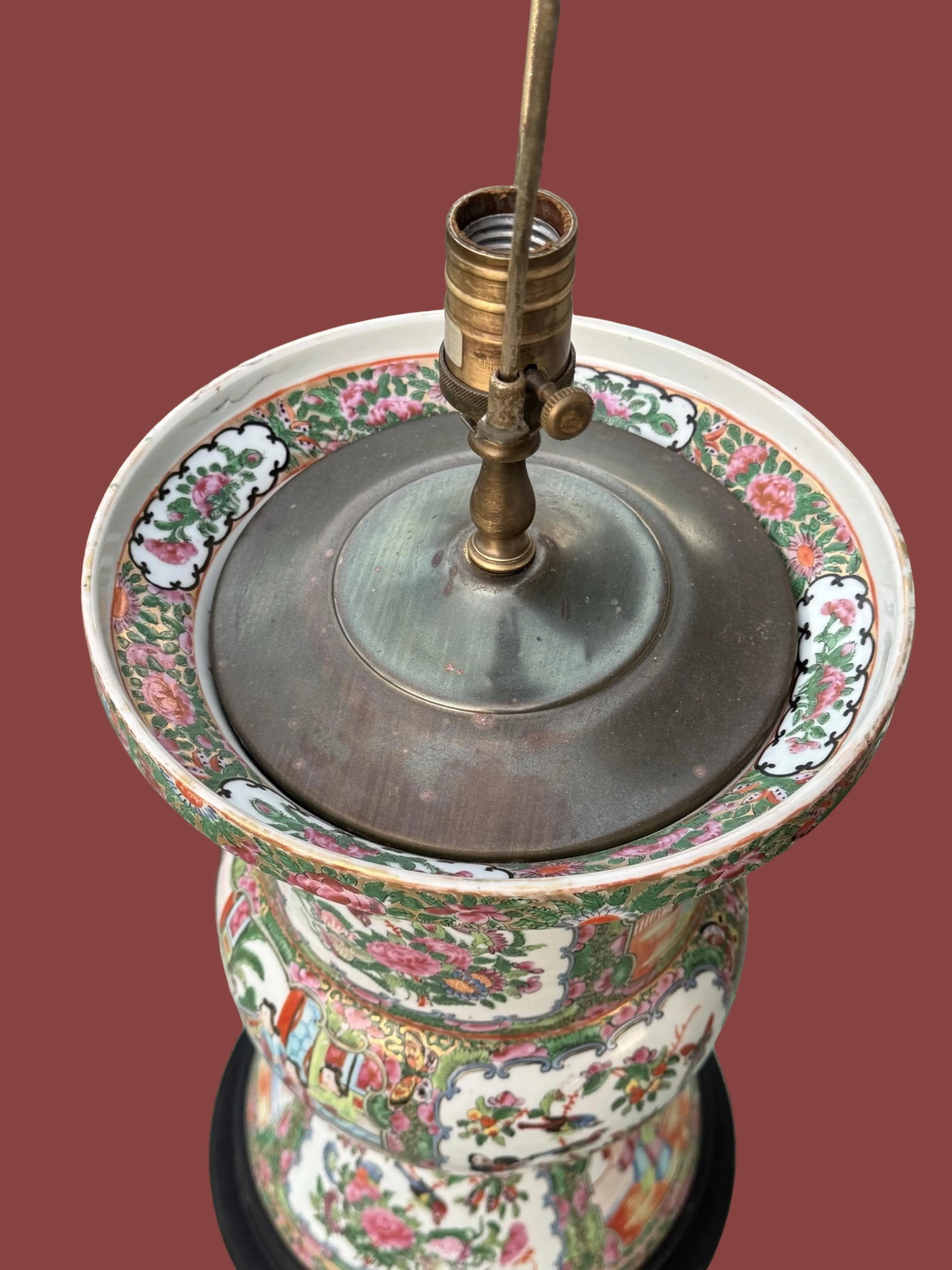 Late 19th Century Famille Rose Lamp - 5