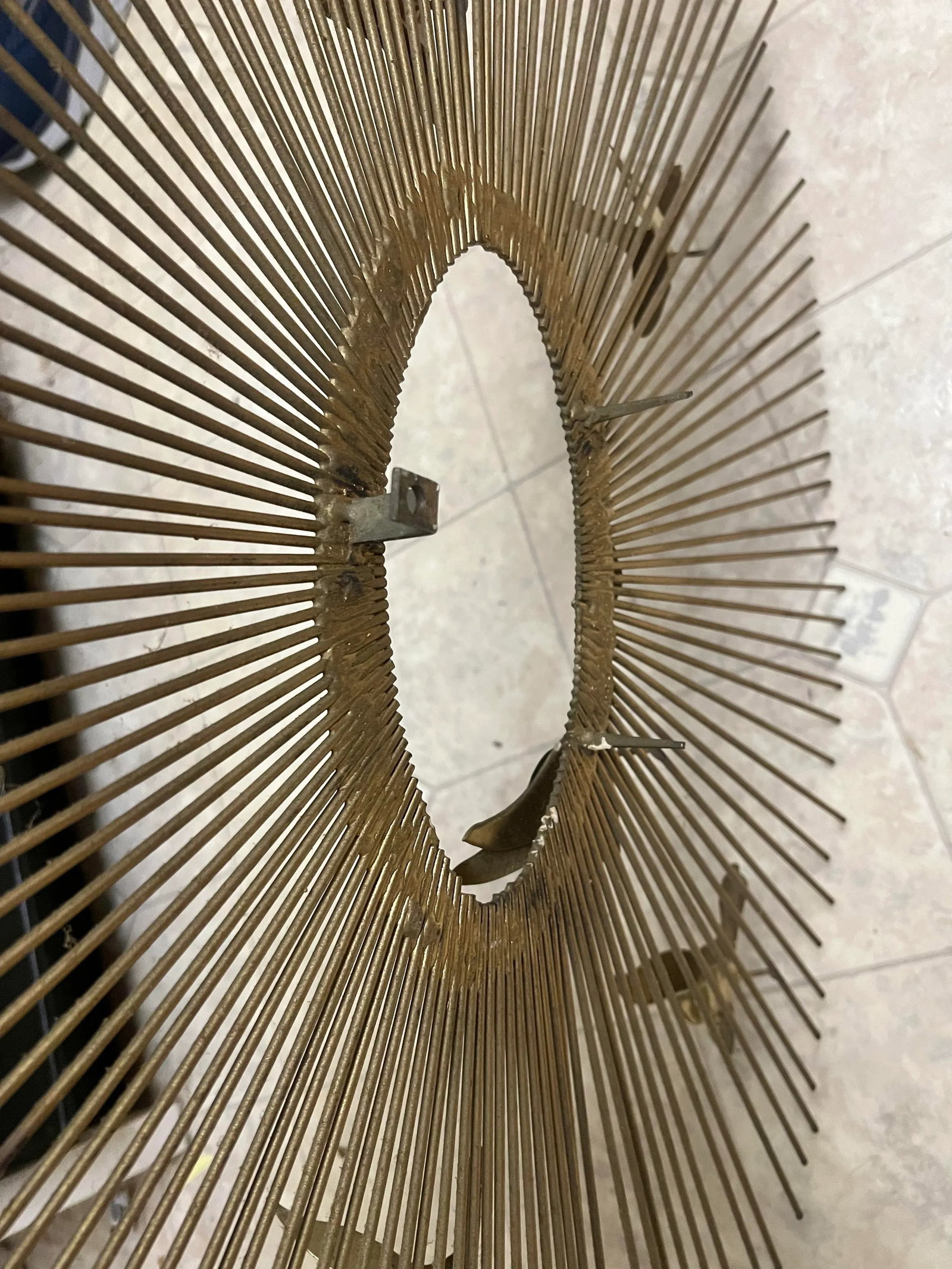 Mid Century 'Birds in Flight' Brass Sunburst Wall Sculpture Curtis Jere Style - 7