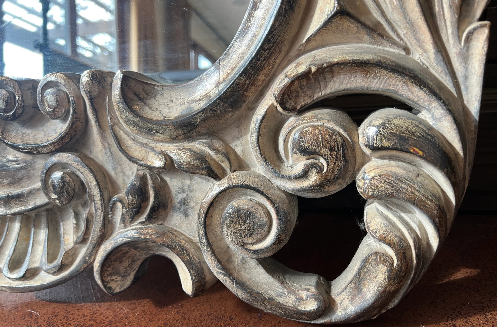 Spanish Rococo Carved Mirror, Late 20th Century - 10