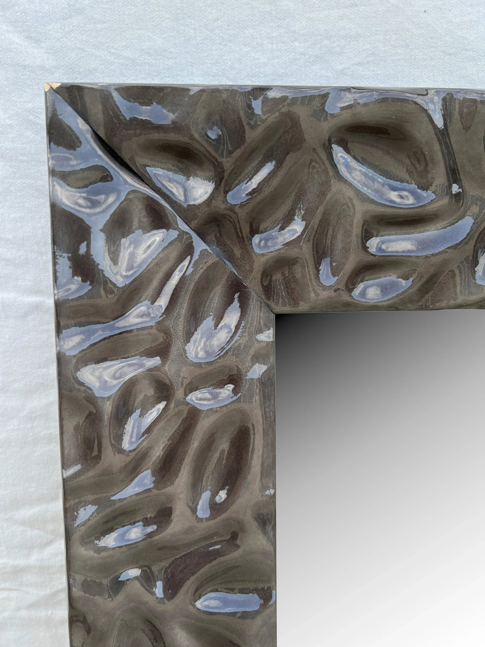 Large Lacquer Roma Moulding Italian Contemporary Mirror - 3