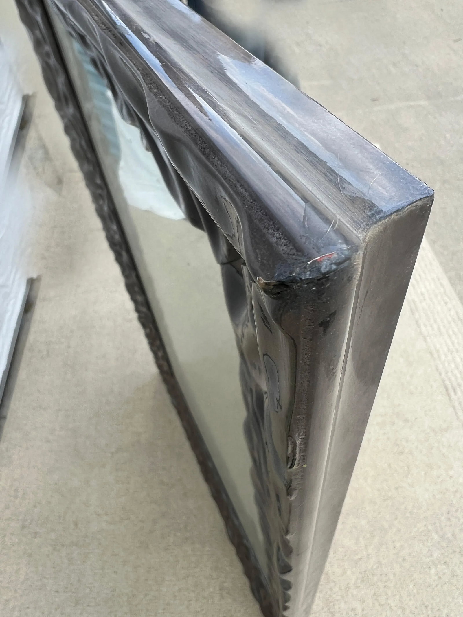 Large Lacquer Roma Moulding Italian Contemporary Mirror - 5