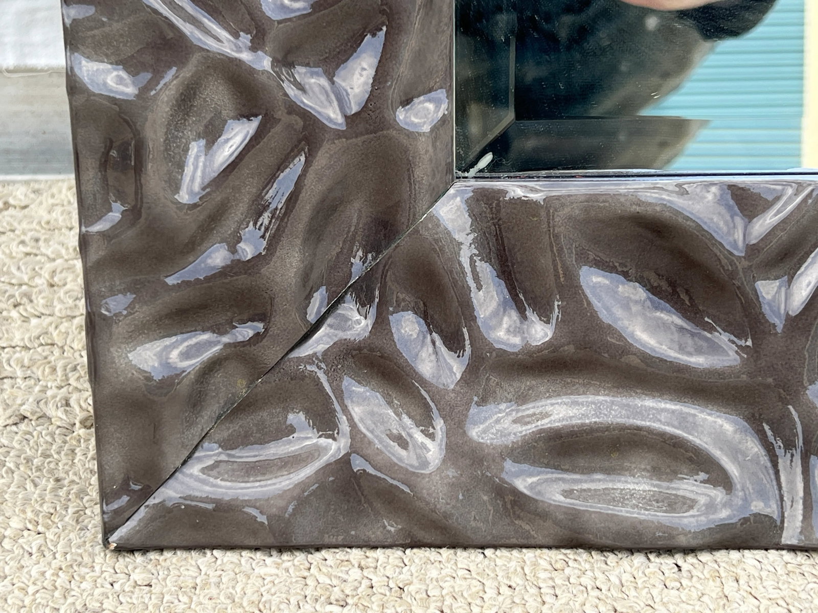 Large Lacquer Roma Moulding Italian Contemporary Mirror - 6