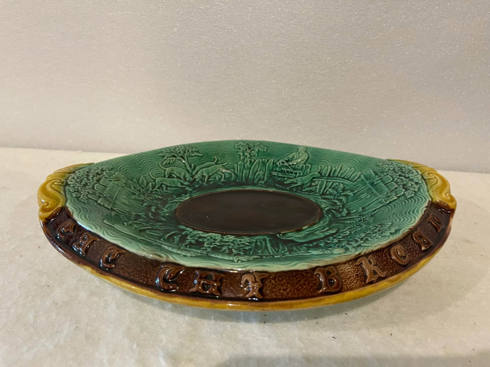 Antique Majolica Bread Basket - 4