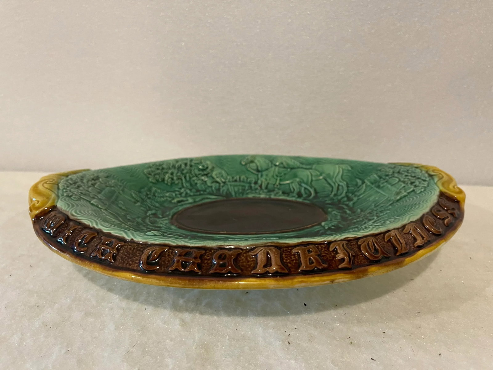 Antique Majolica Bread Basket - 5