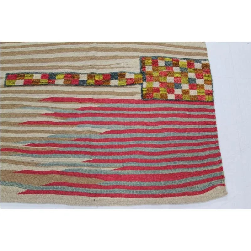 Handwoven Scandinavaian Style Persian Kilim Area Rug - 4' * 6'9'' - 5