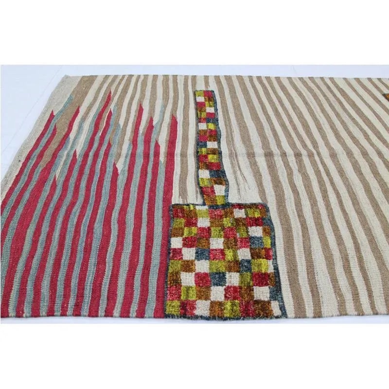 Handwoven Scandinavaian Style Persian Kilim Area Rug - 4' * 6'9'' - 6