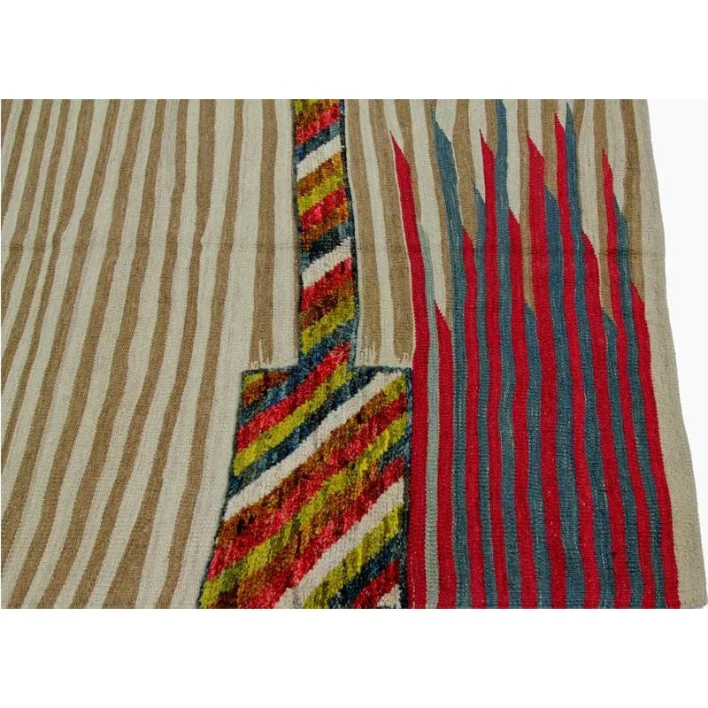 Handwoven Scandinavaian Style Persian Kilim Area Rug - 4' * 6'9'' - 8