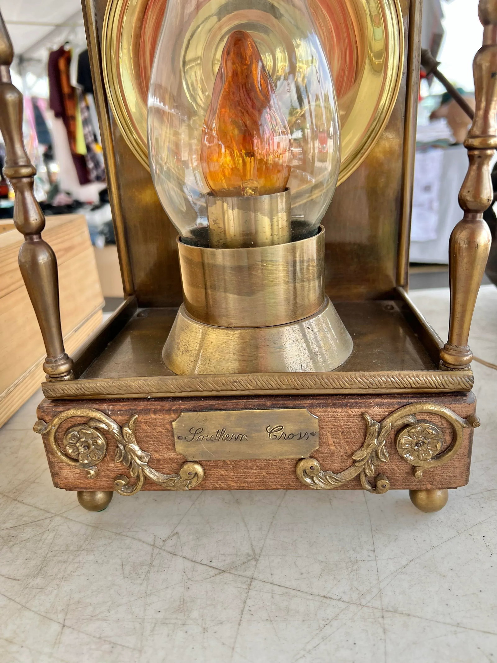 Mid 20th Century Brass Nautical Lantern Lamp - 3