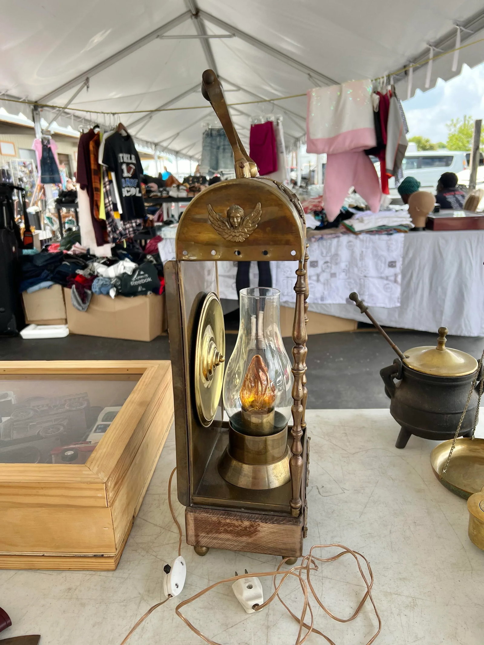 Mid 20th Century Brass Nautical Lantern Lamp - 4