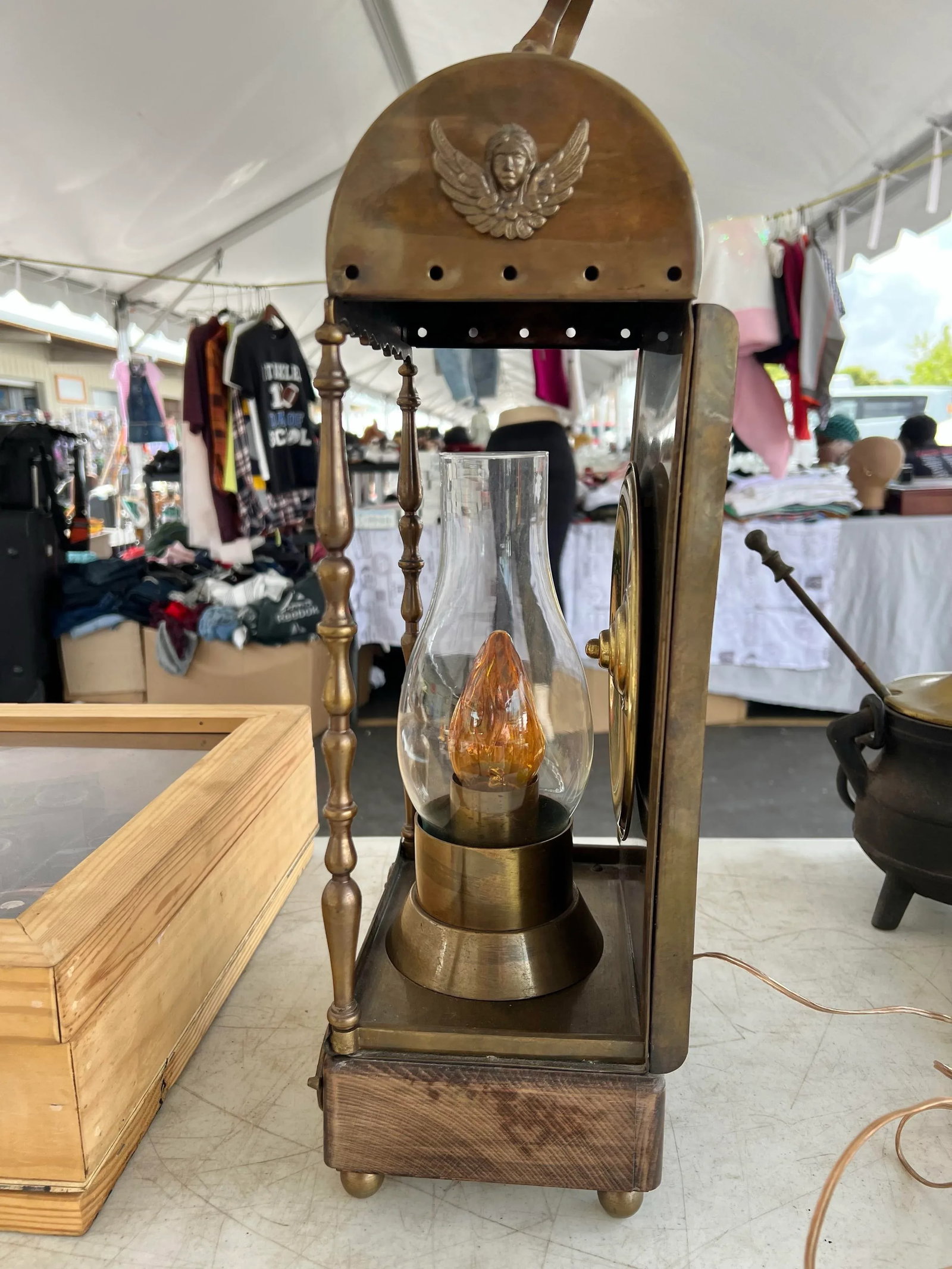 Mid 20th Century Brass Nautical Lantern Lamp - 6