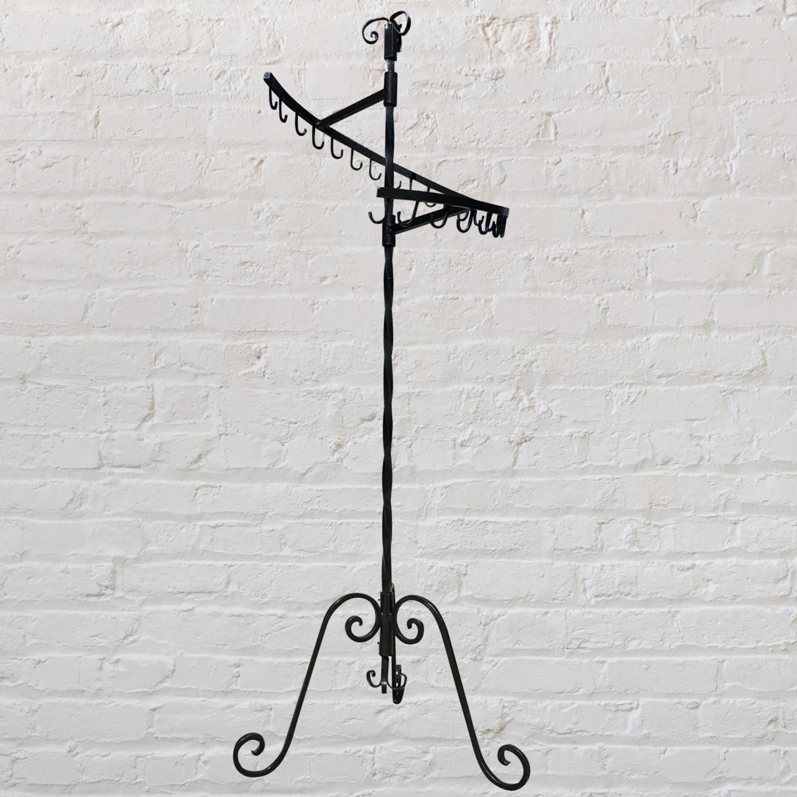 Antique Wrought Iron Department Store Clothing Rack - 2