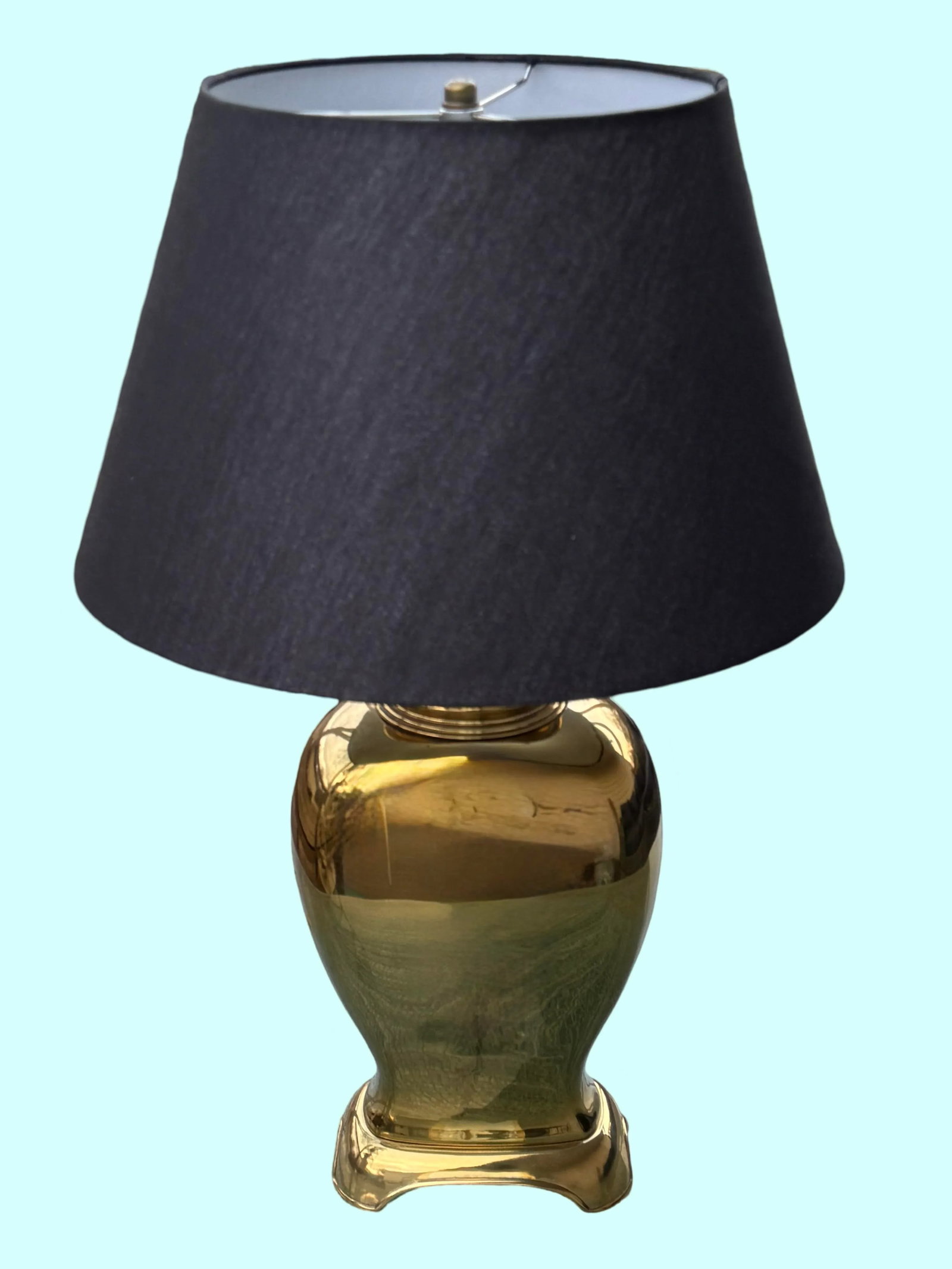 Mid Century Cast Brass Table Lamp - 2