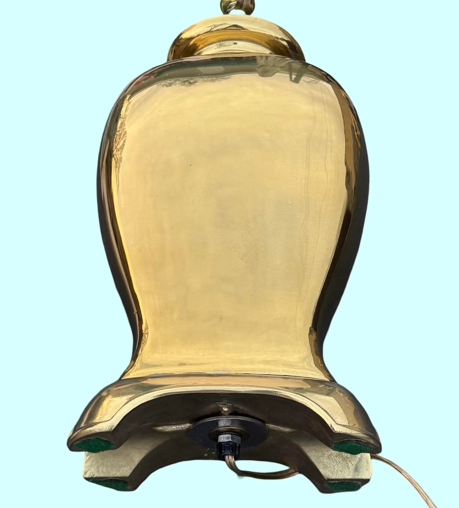 Mid Century Cast Brass Table Lamp - 5