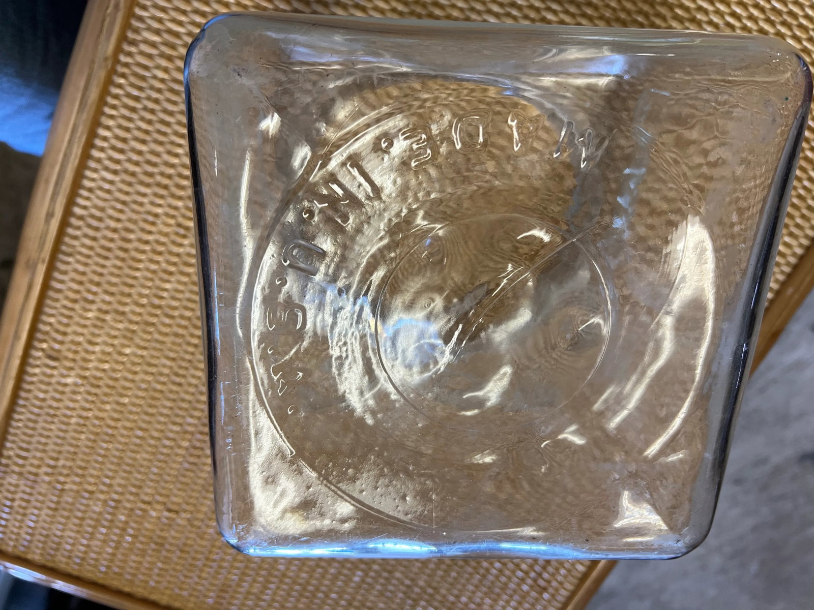 1930s Clear Square Peanut Planters Jar With Lid - 2