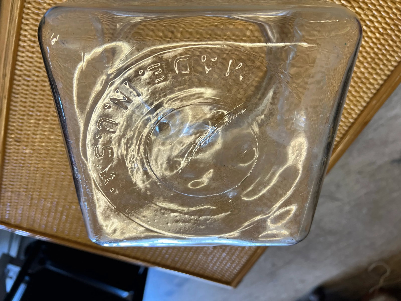 1930s Clear Square Peanut Planters Jar With Lid - 3