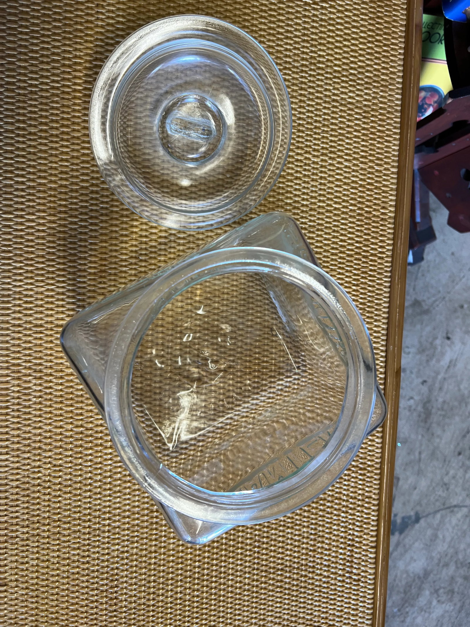1930s Clear Square Peanut Planters Jar With Lid - 6