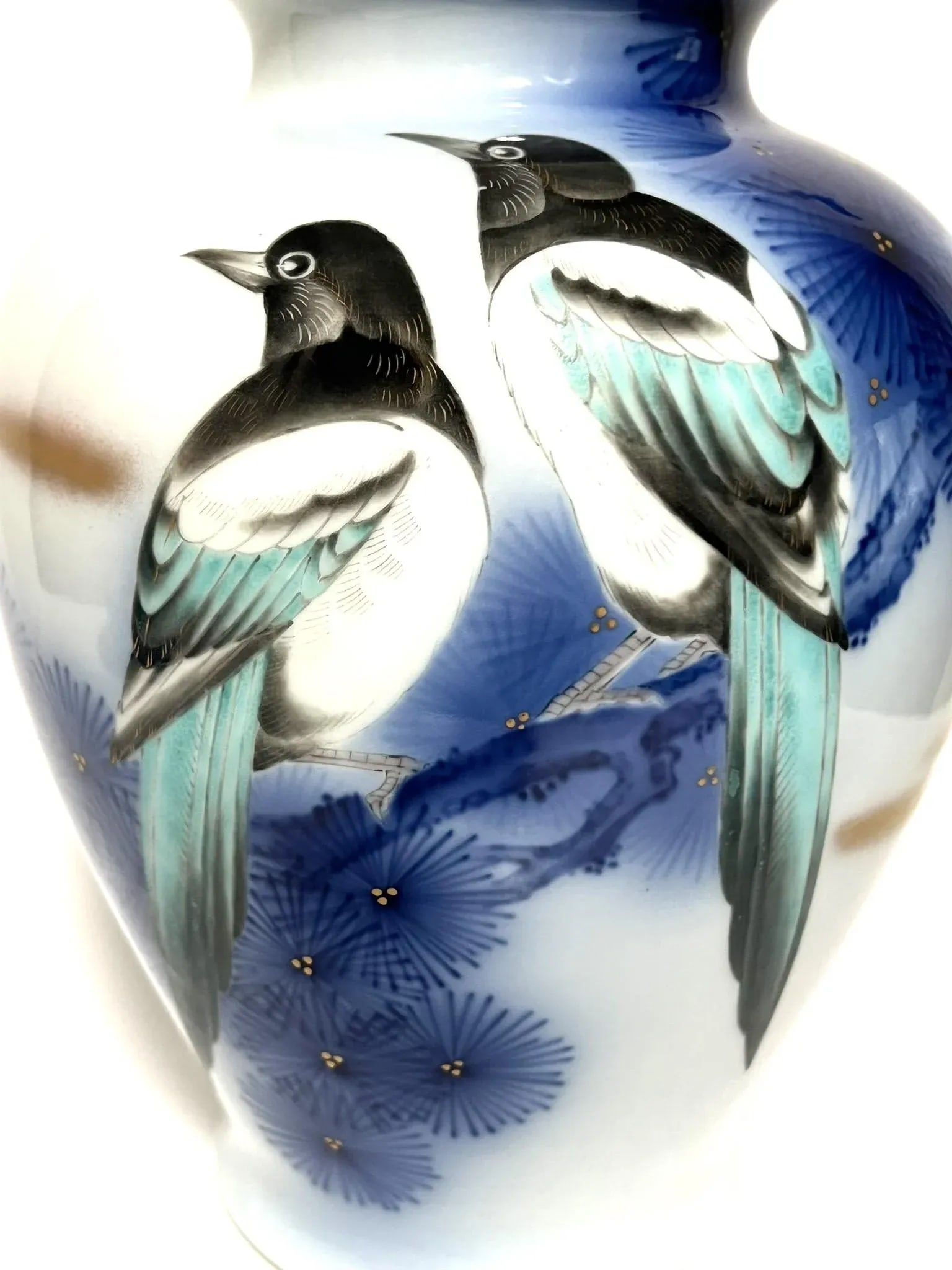 Fukugawa Porcelain Vase With Two Birds - 7