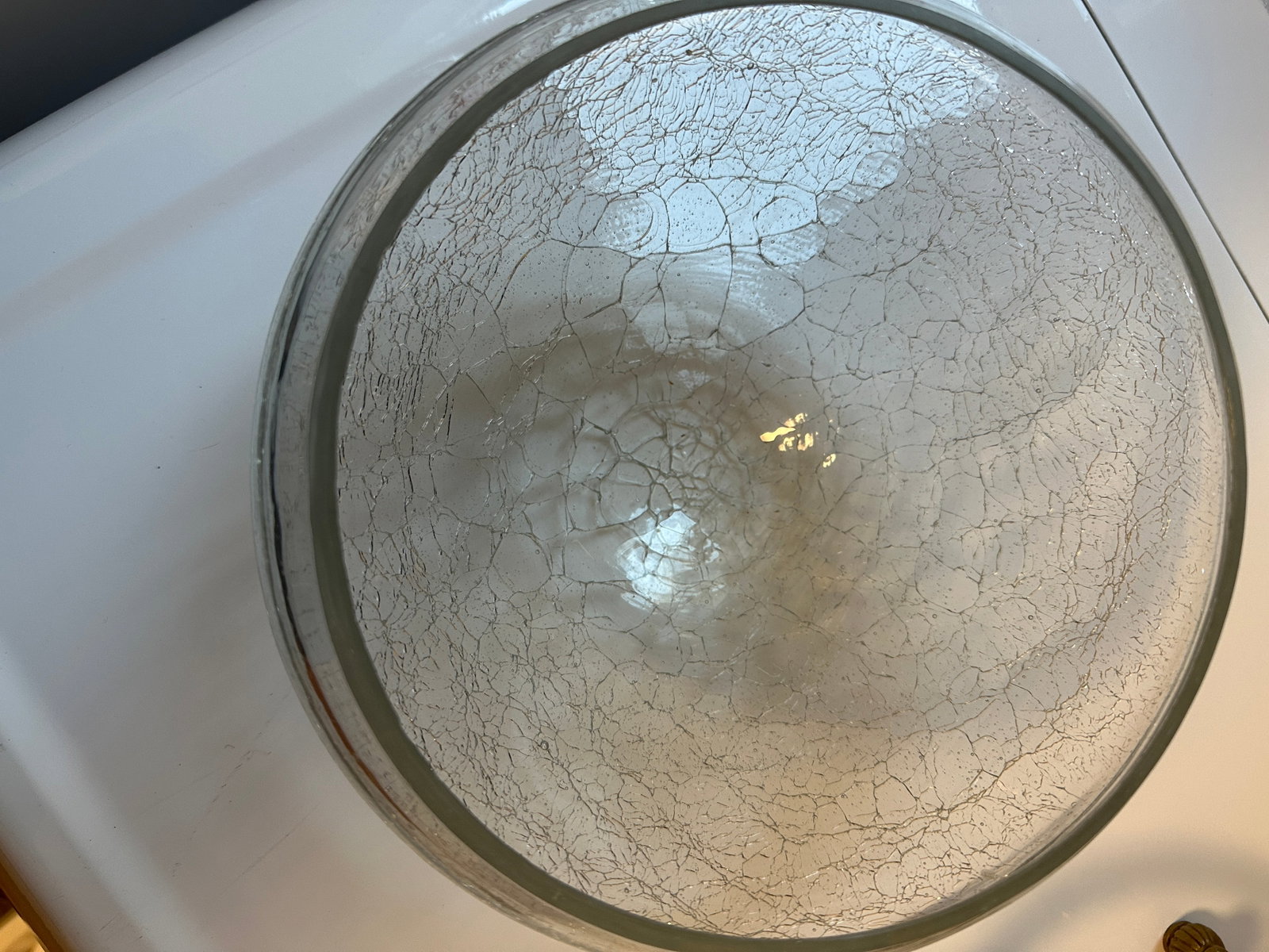 Antique 19th Century French Gilt Brass & Glass Centerpiece Candelabra Bowl - 4